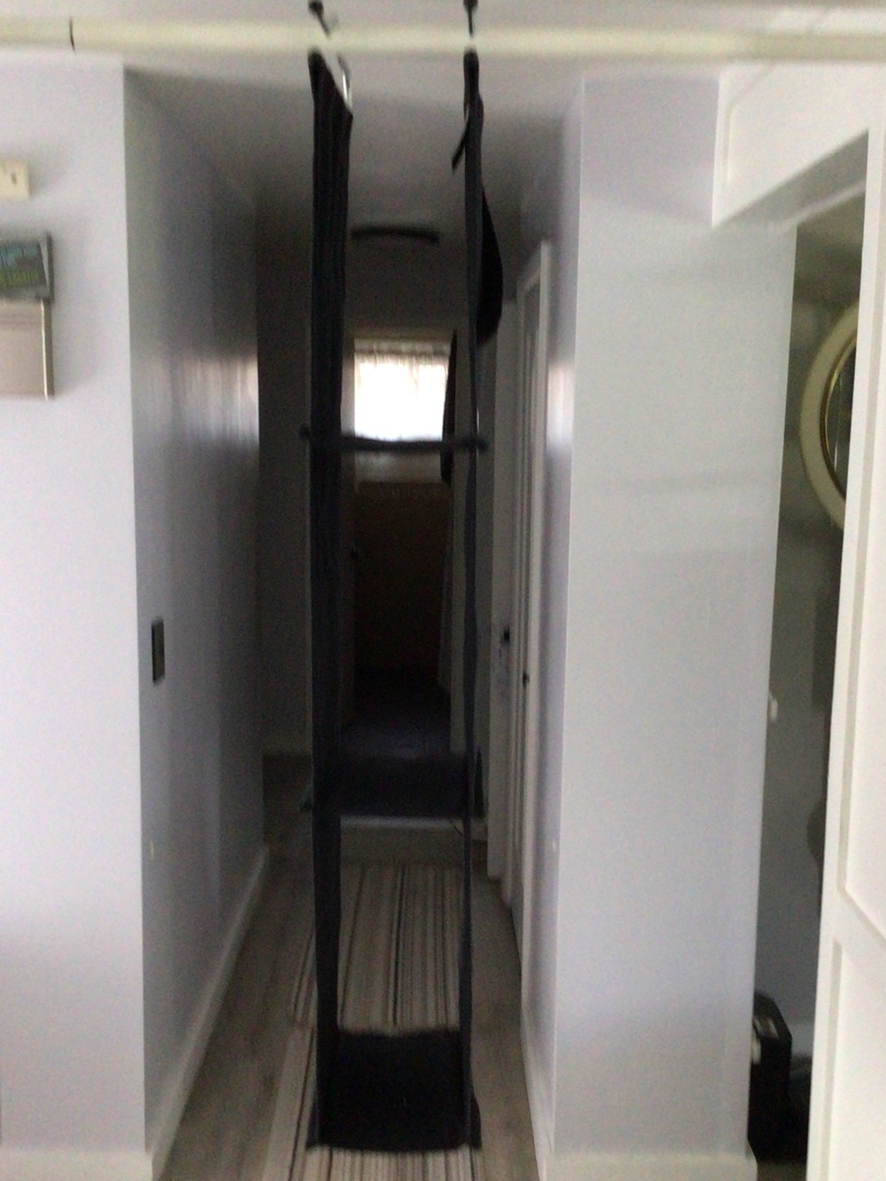 Locker Ladder Hanging Closet Organizer Shelf - Black